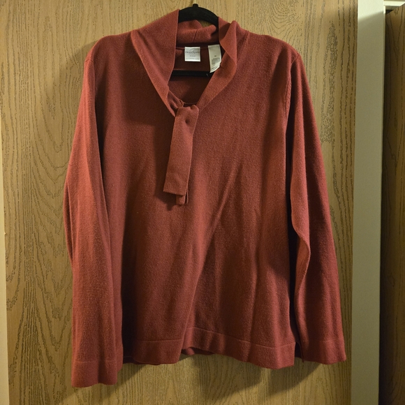 Emma James 3x Red Sweater with Tie Neck - Picture 2 of 5